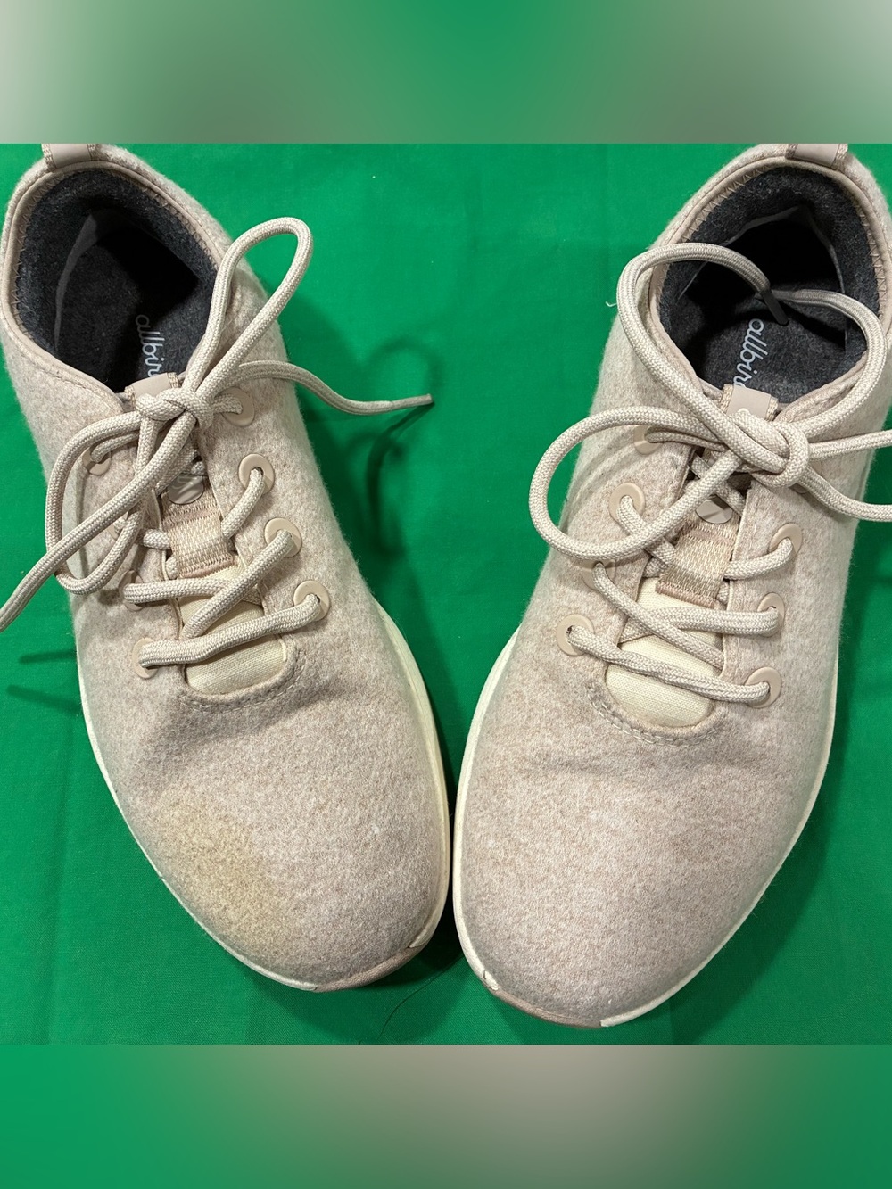 Neutral Wool Blend Lace-Up Sneakers.  Gently worn. ALLBIRDS